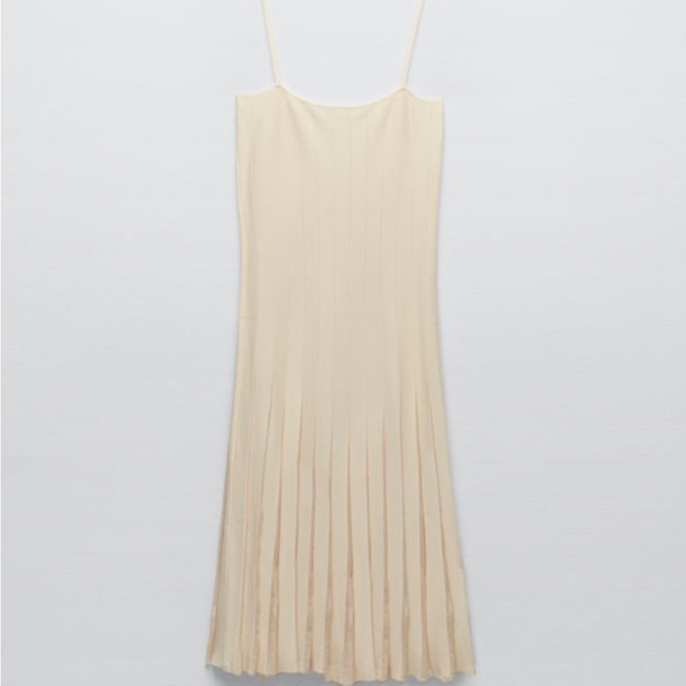 Zara Pleated Knit Dress